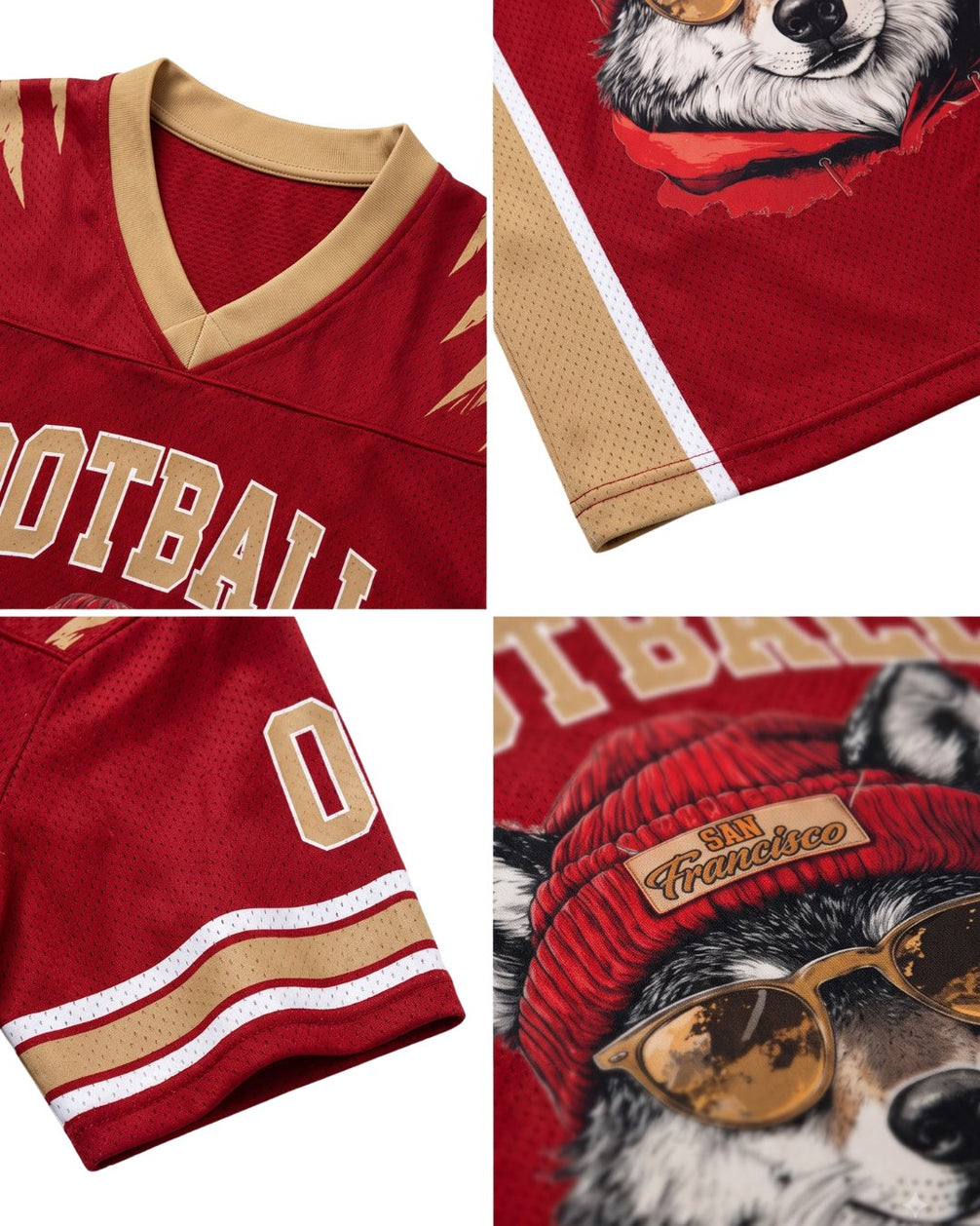 Personalized Name & Number San Francisco Wolf Jersey Football