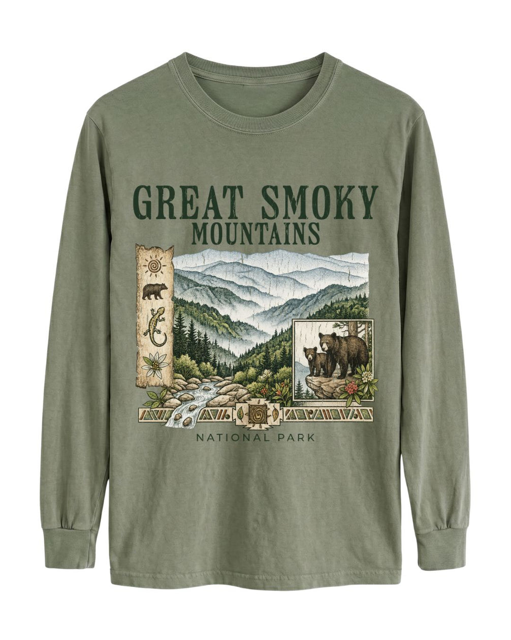 Classic Smokies Mountain Scenery Long-sleeve
