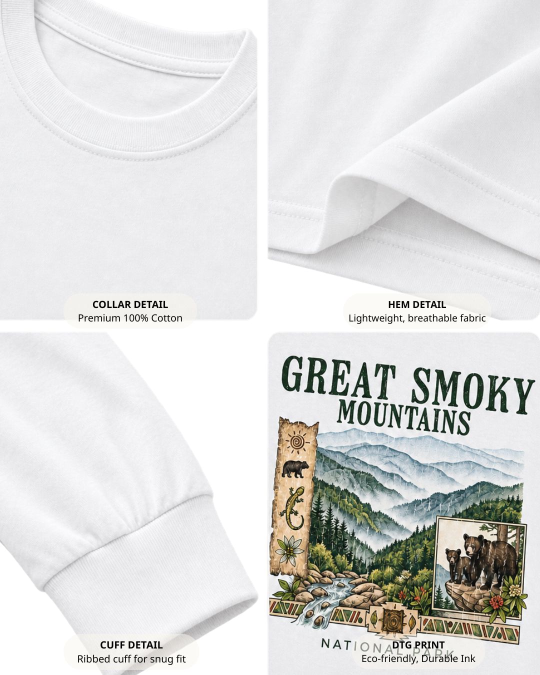 Classic Smokies Mountain Scenery Long-sleeve