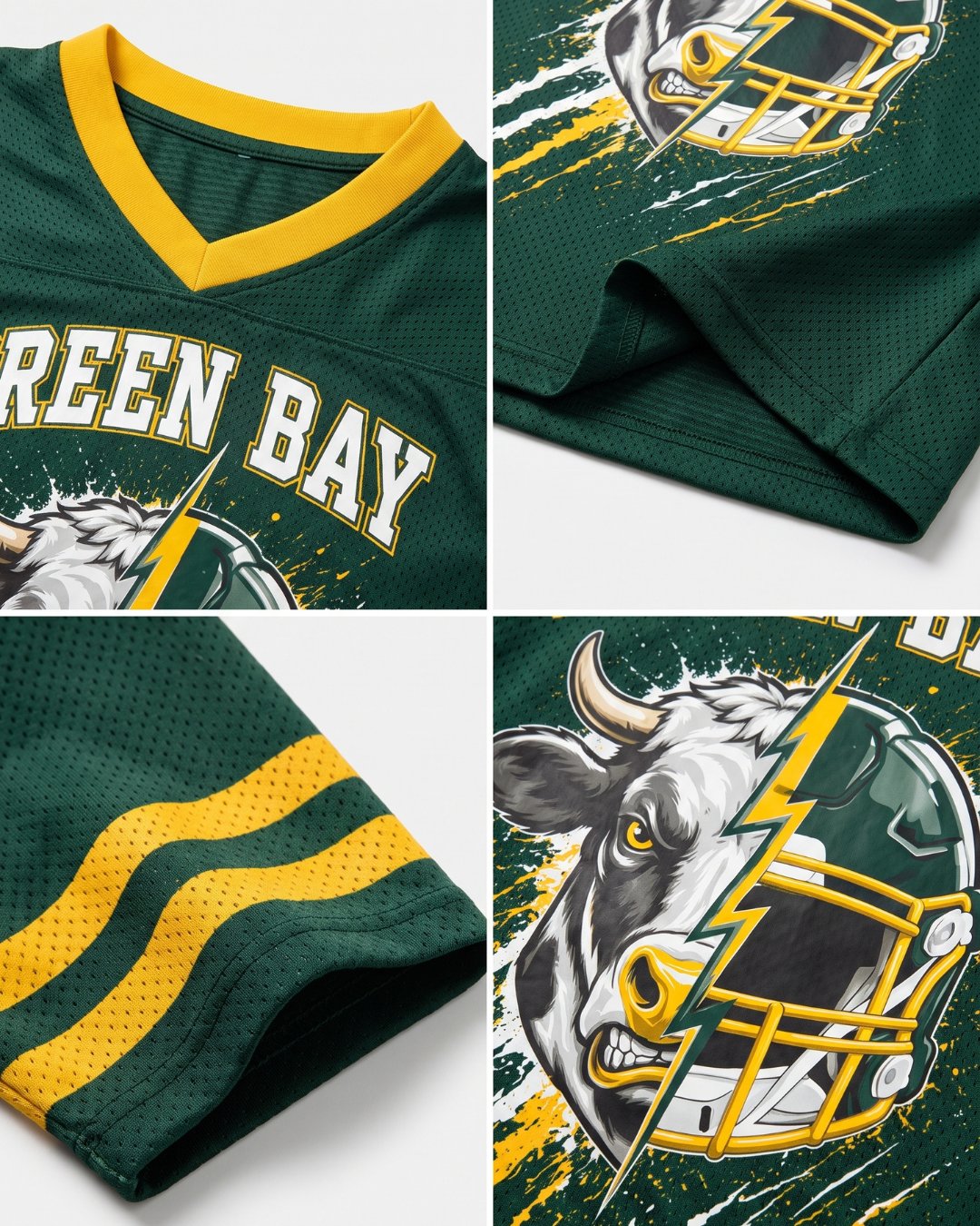 Personalized Name & Number Green Bay Mascot Jersey Football