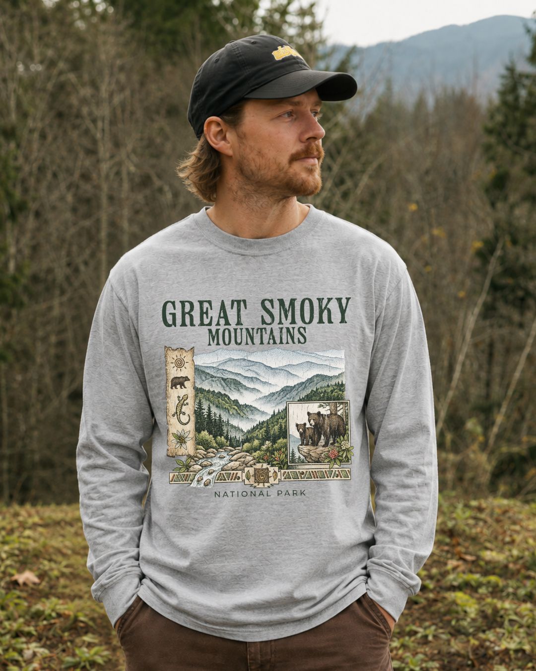 Classic Smokies Mountain Scenery Long-sleeve