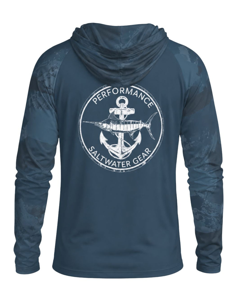 Nautical Anchor Marlin Performance Sun Protection Hoodie
