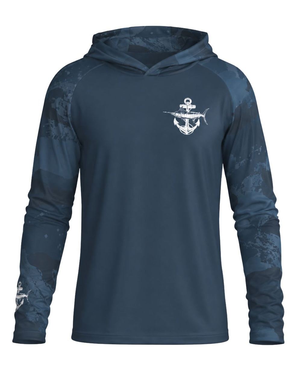 Nautical Anchor Marlin Performance Sun Protection Hoodie