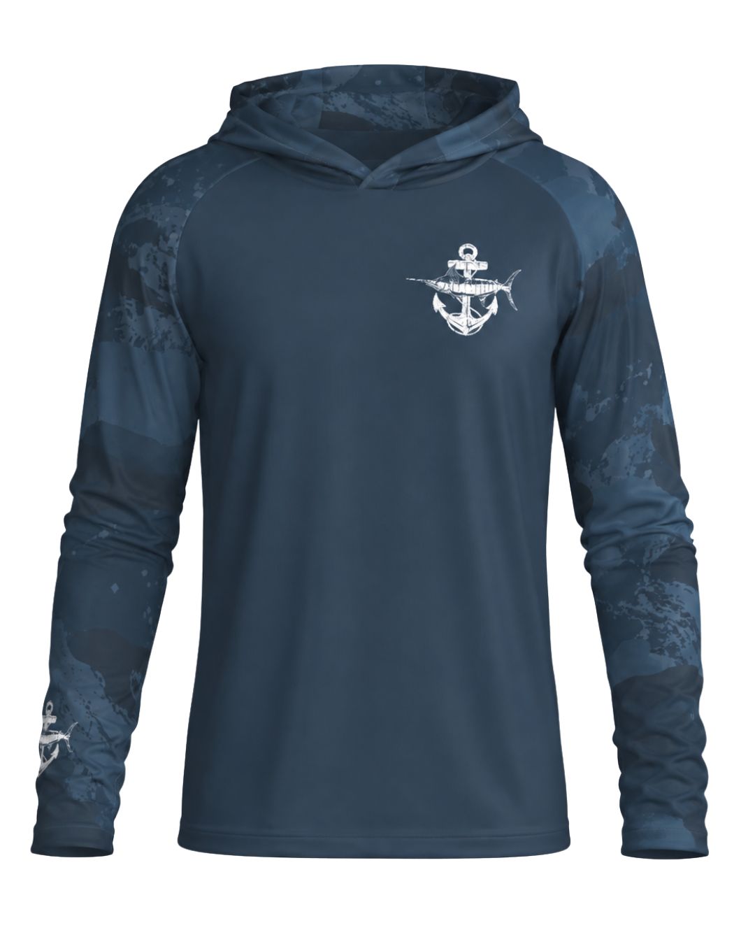 Nautical Anchor Marlin Performance Sun Protection Hoodie