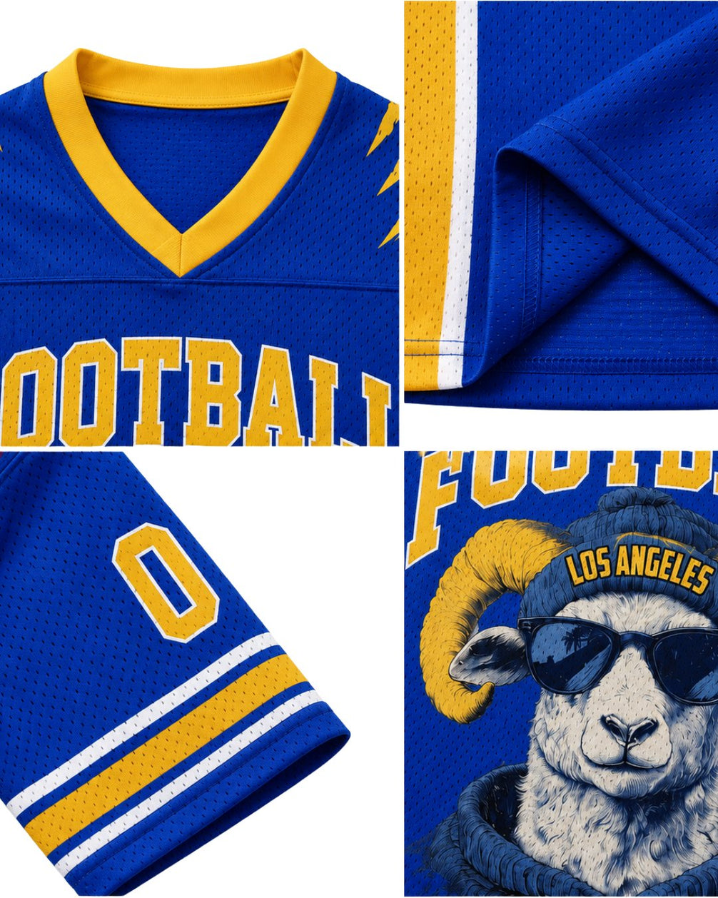 Personalized Name & Number Los Angles Sheep Jersey Football