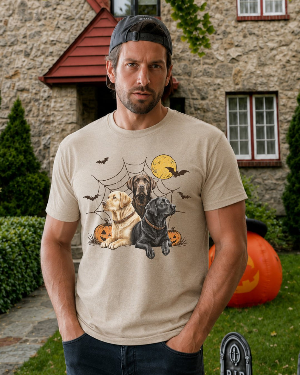 Spooky Labrador Retrievers Halloween T-shirt