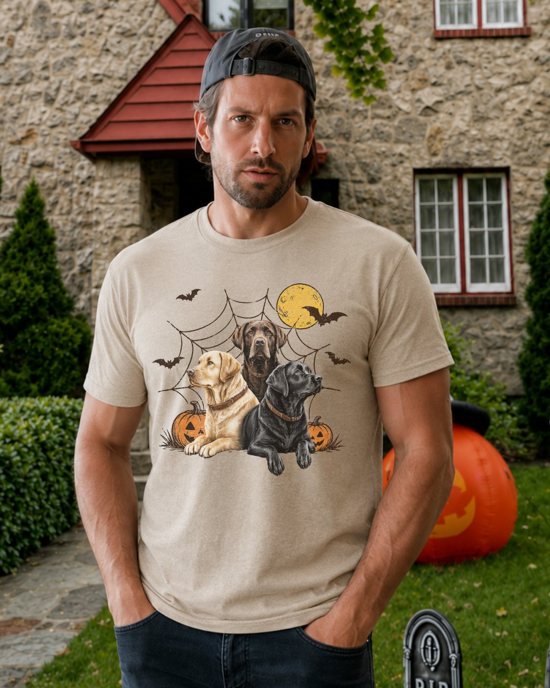 Spooky Labrador Retrievers Halloween T-shirt