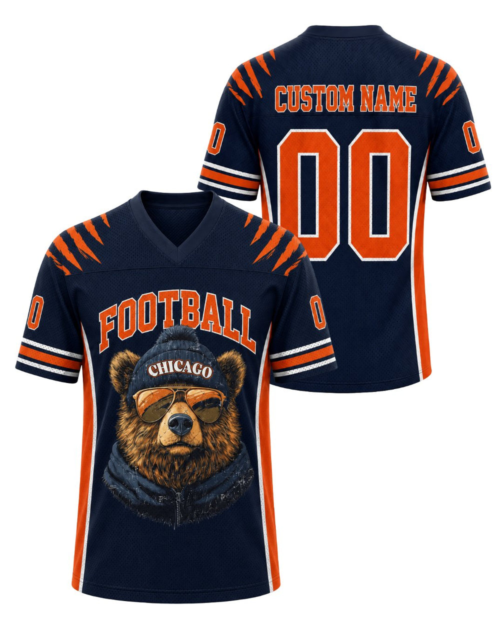 Personalized Name & Number Chicago Bear Jersey Football
