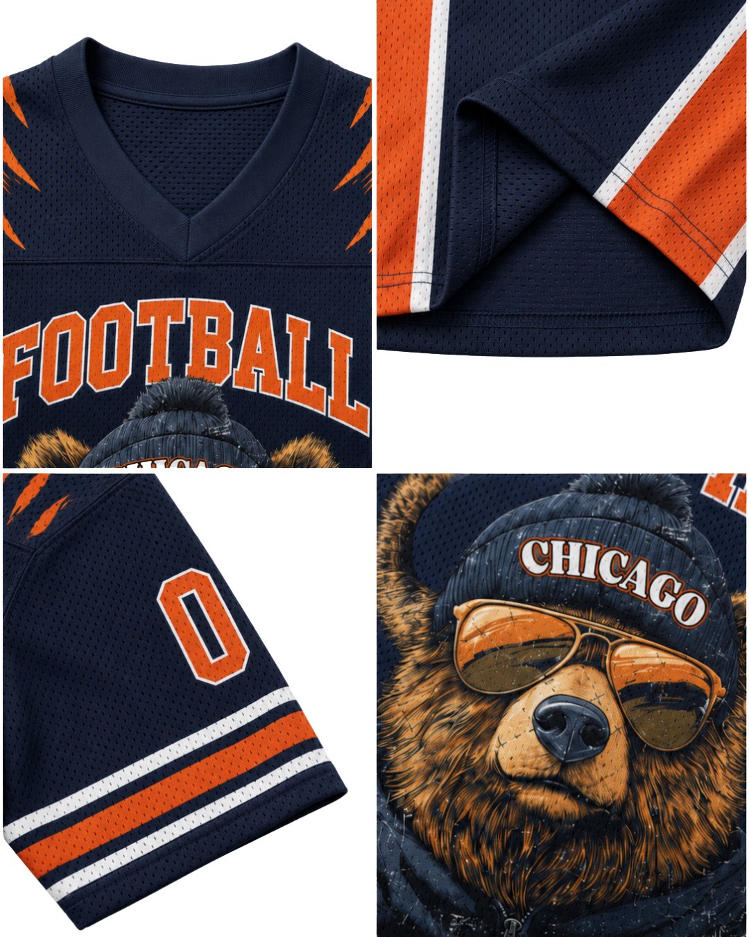 Personalized Name & Number Chicago Bear Jersey Football