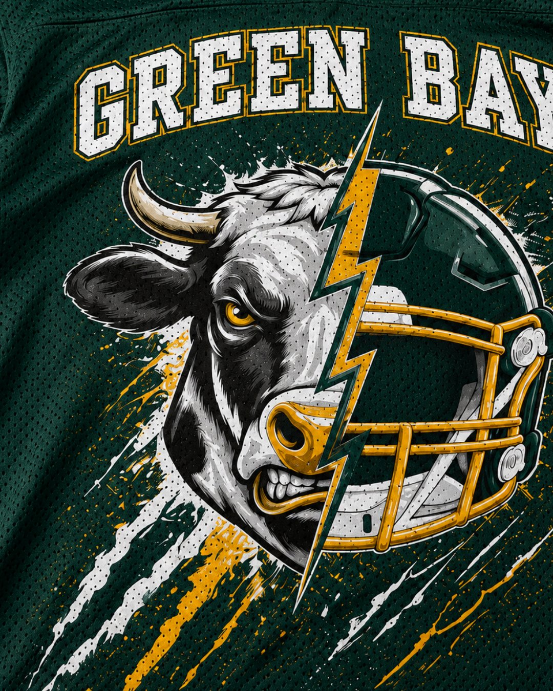 Personalized Name & Number Green Bay Mascot Jersey Football