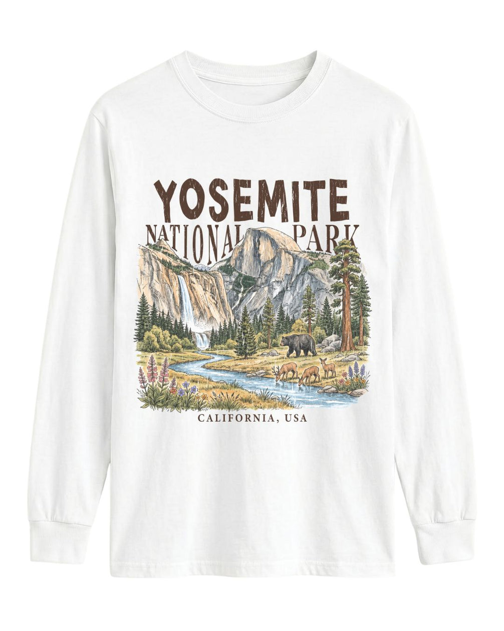 Yosemite Valley Half Dome Nature Long-sleeve