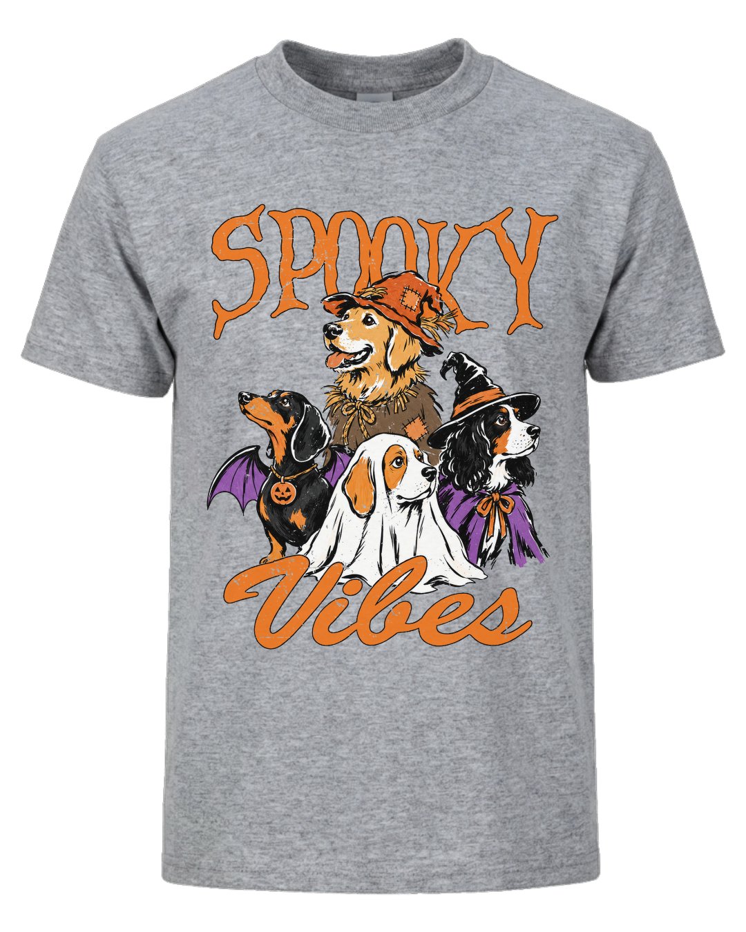 Spooky Vibes Dog Halloween T-shirt