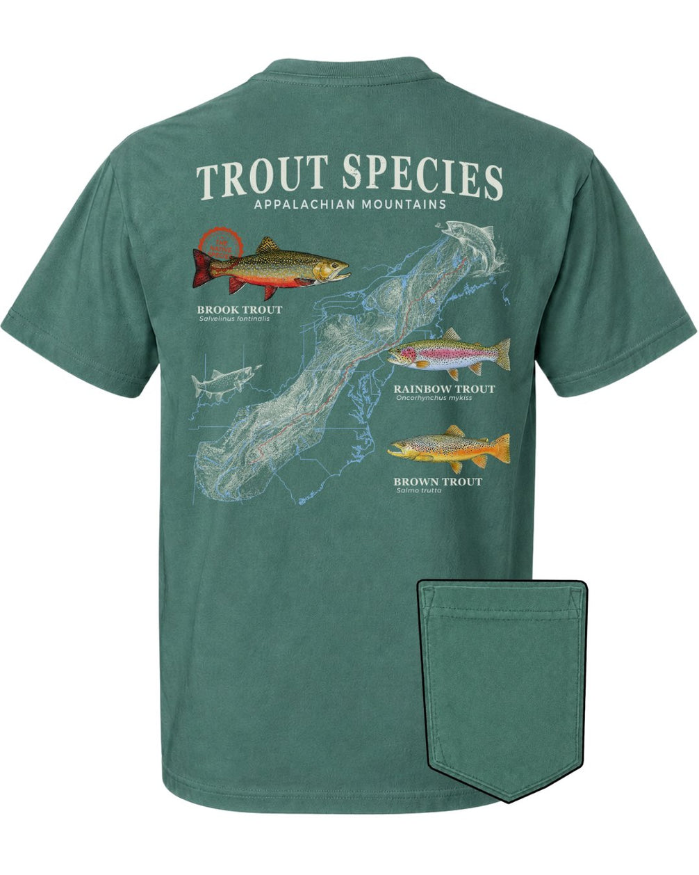 Trout Species Of The Appalachian Mountains POCKET Tee