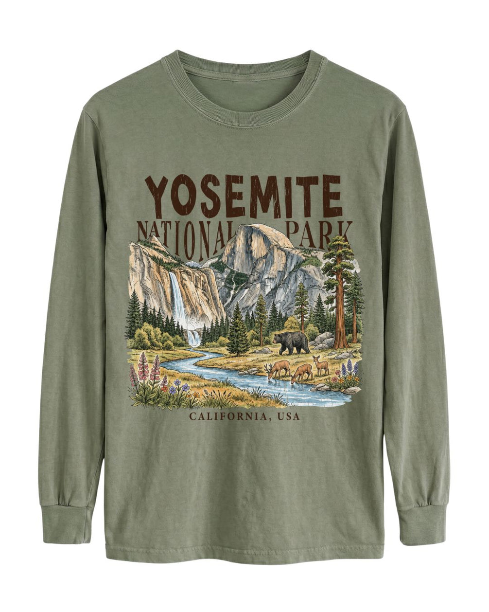 Yosemite Valley Half Dome Nature Long-sleeve