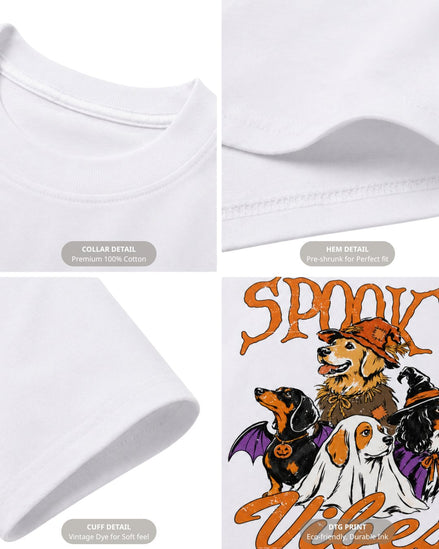 Spooky Vibes Dog Halloween T-shirt