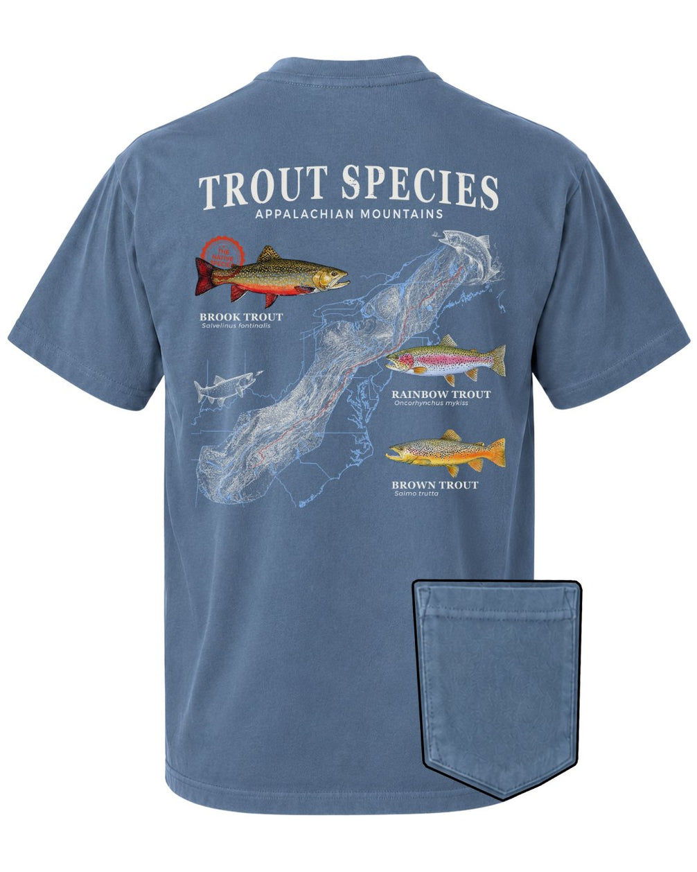 Trout Species Of The Appalachian Mountains POCKET Tee