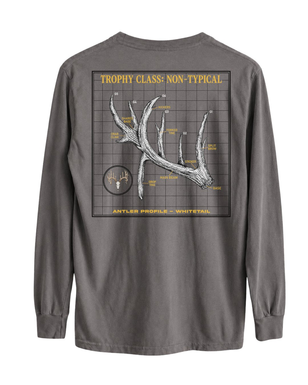 Non-Typical Antler Deer Profile Long-sleeve