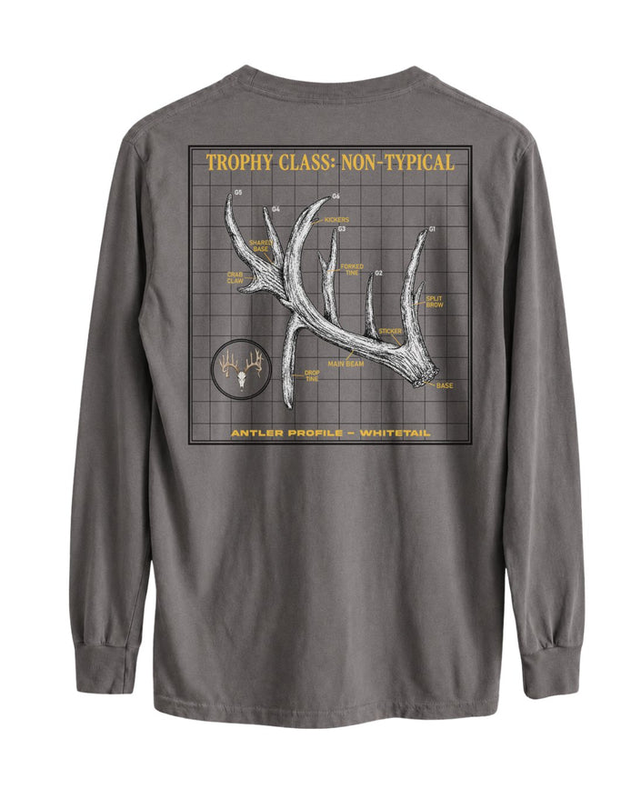 Non-Typical Antler Deer Profile Long-sleeve