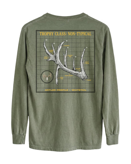 Non-Typical Antler Deer Profile Long-sleeve