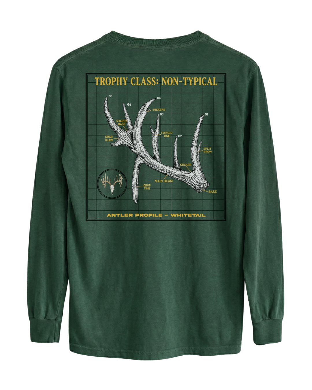 Non-Typical Antler Deer Profile Long-sleeve