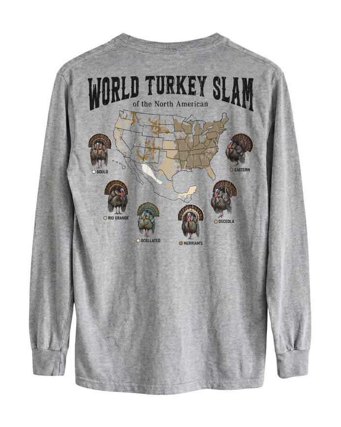 World Turkey Slam Subspecies Map Long-sleeve