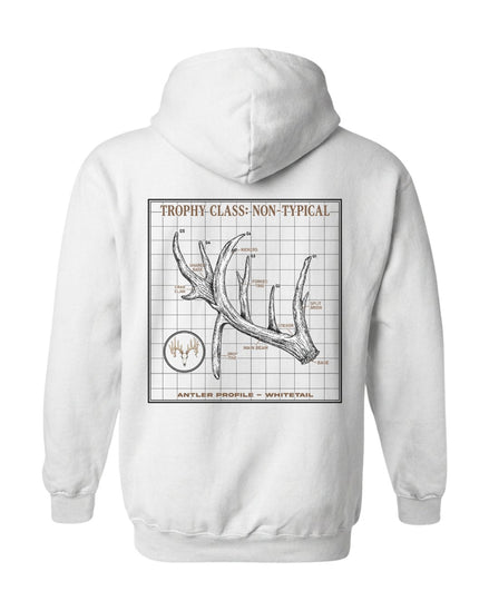 Non-Typical Antler Deer Profile Hoodie