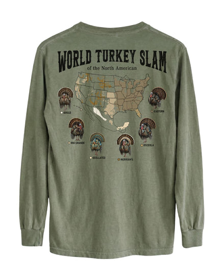 World Turkey Slam Subspecies Map Long-sleeve
