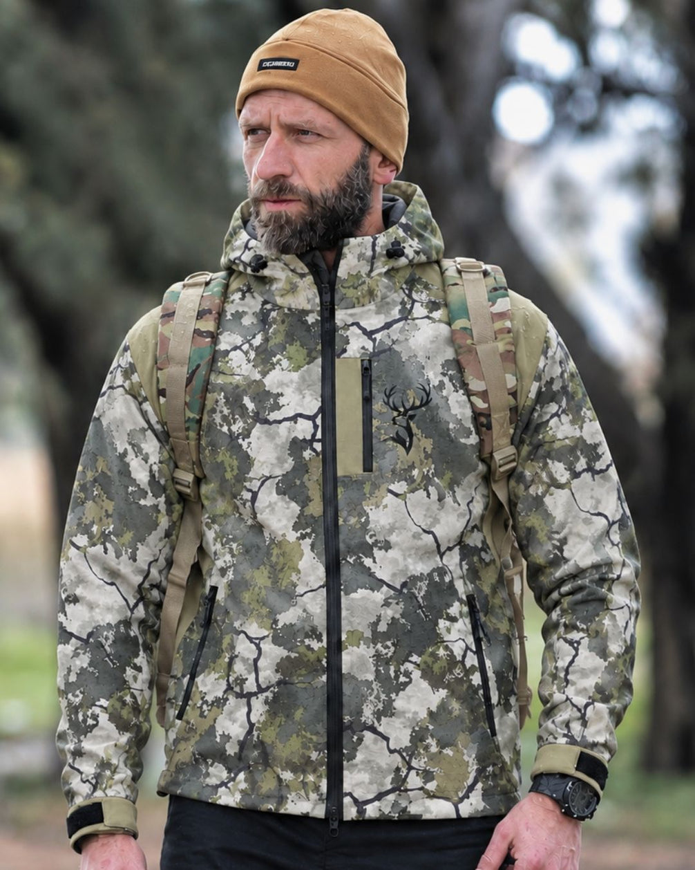 Deer Hunter Camo Water-Resistant Jacket