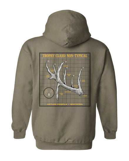 Non-Typical Antler Deer Profile Hoodie
