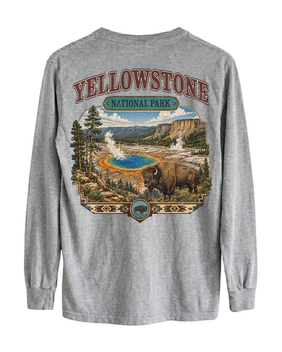 Yellowstone National Park LONG-SLEEVE back