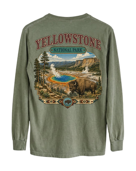 Yellowstone National Park LONG-SLEEVE back