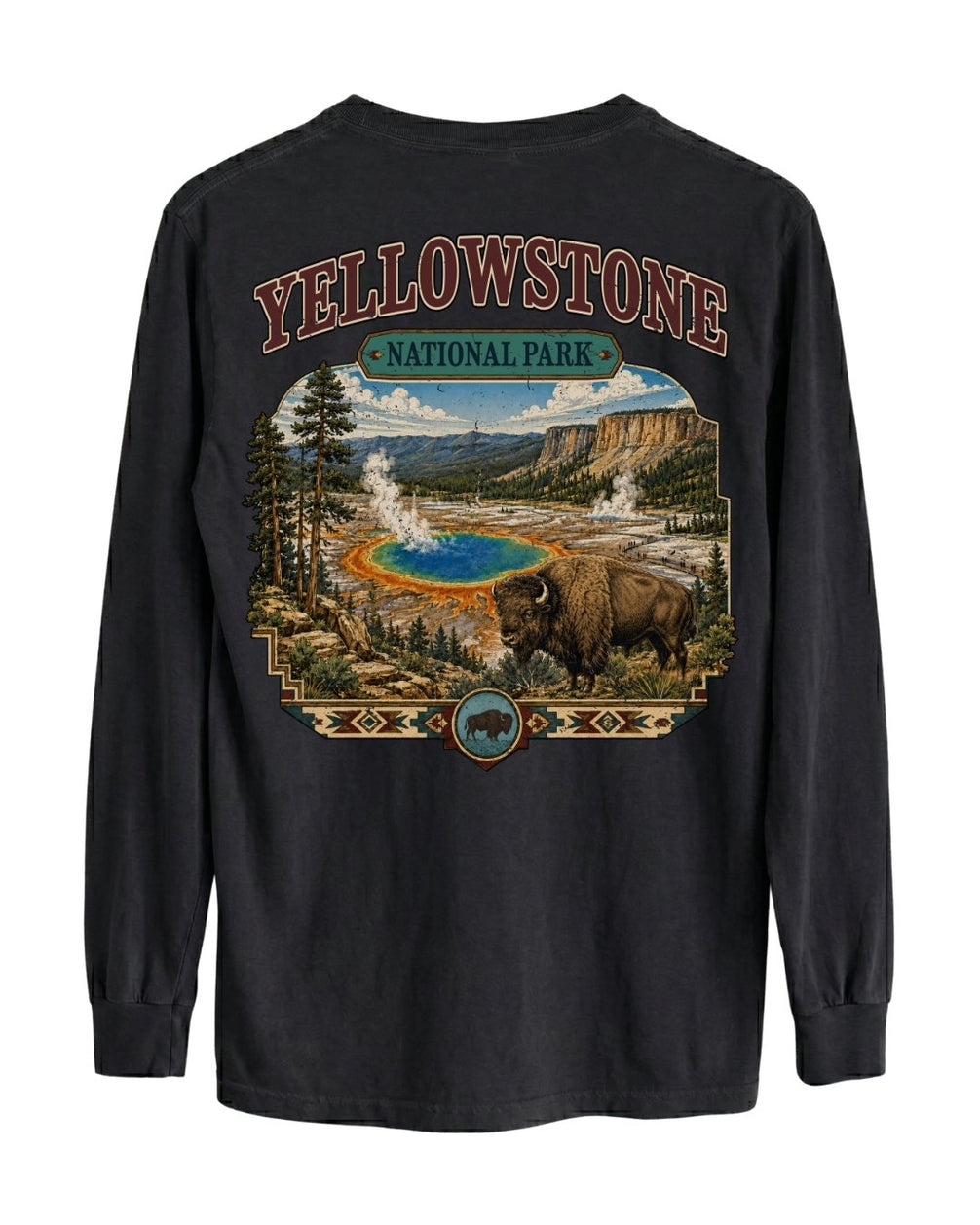 Yellowstone National Park LONG-SLEEVE back