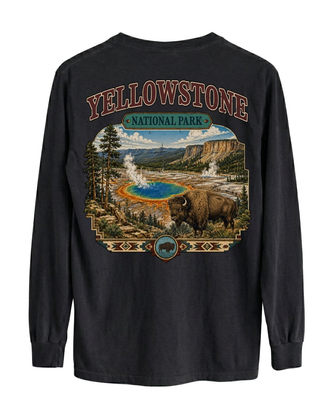 Yellowstone National Park LONG-SLEEVE back