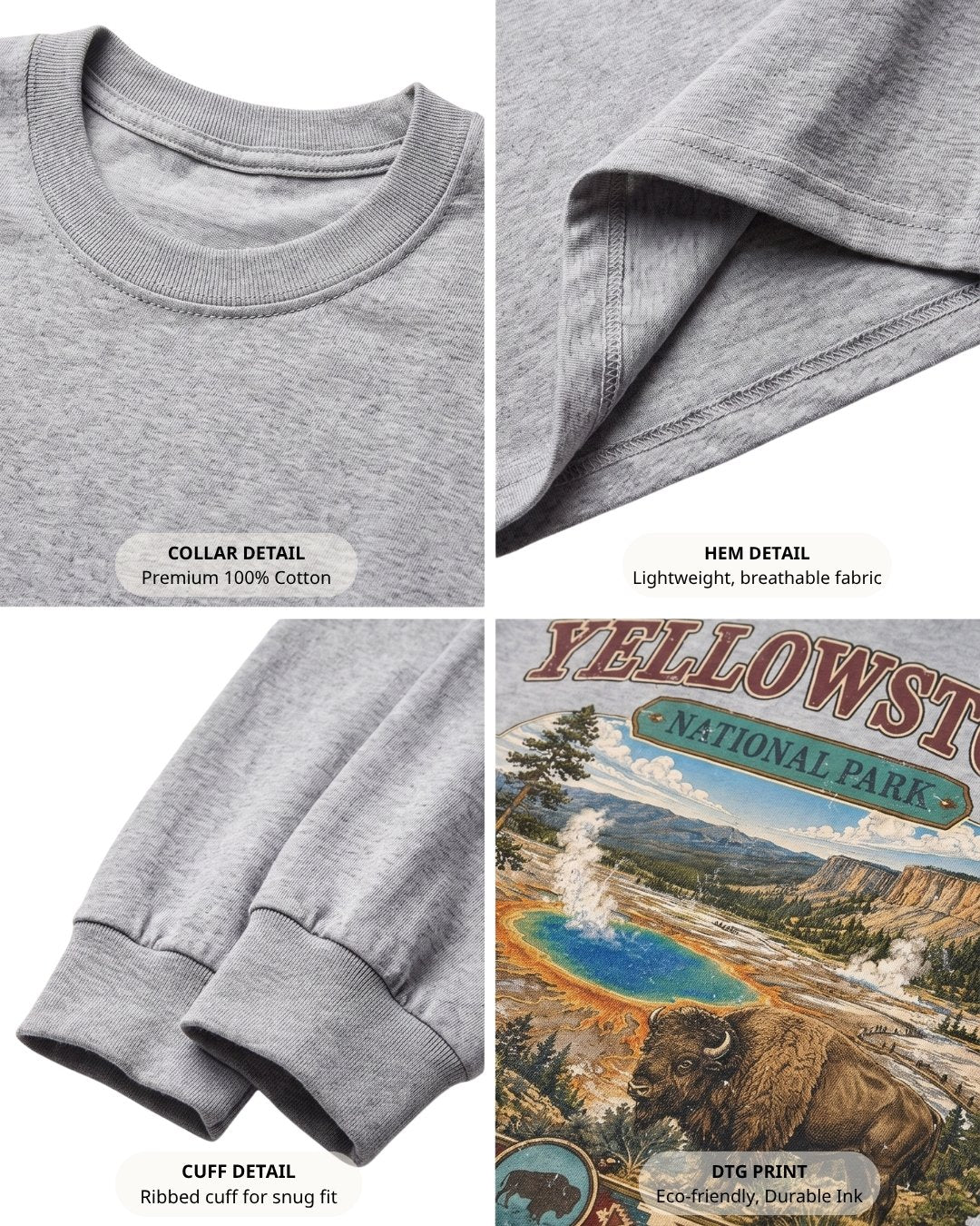 Yellowstone National Park LONG-SLEEVE back