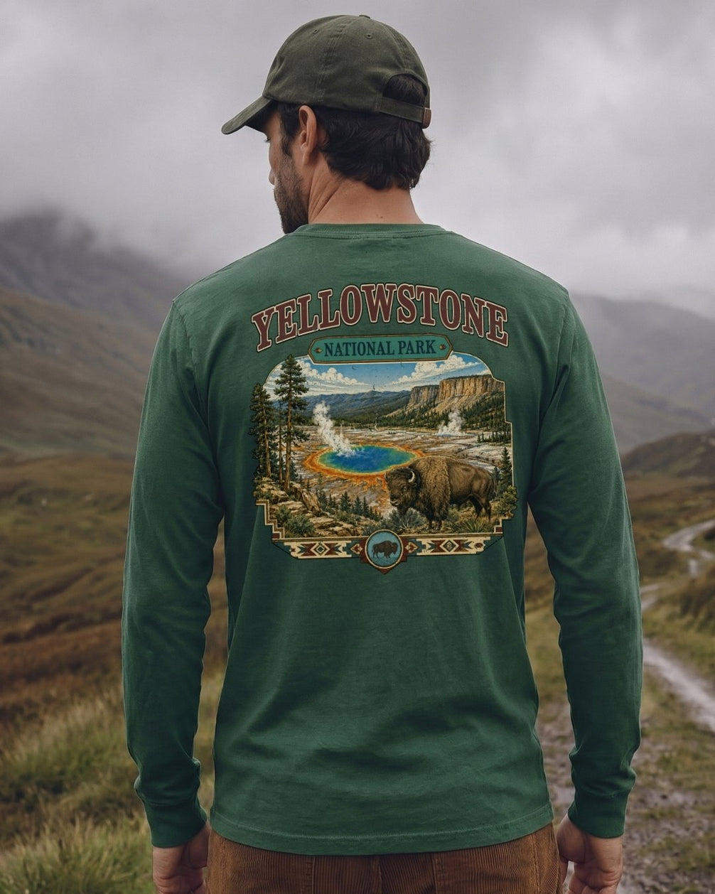 Yellowstone National Park LONG-SLEEVE back