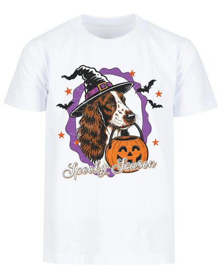 Spooky Season Witch Spaniel Dog Hunting T-shirt