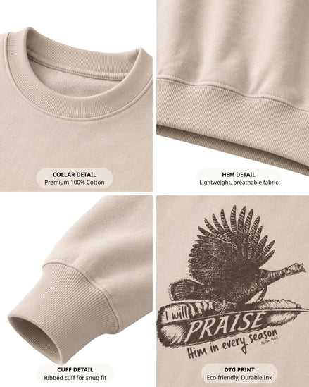 Faith And Turkey Feather Sweatshirt