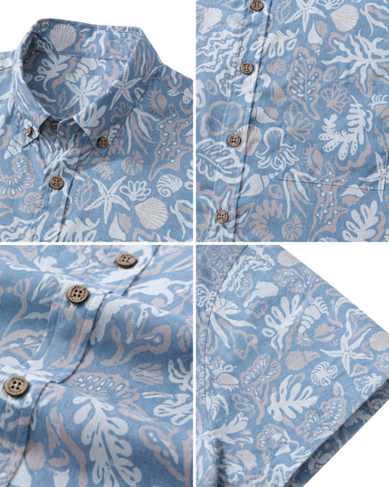 Coastal Seashell Men's Breathable Shirt