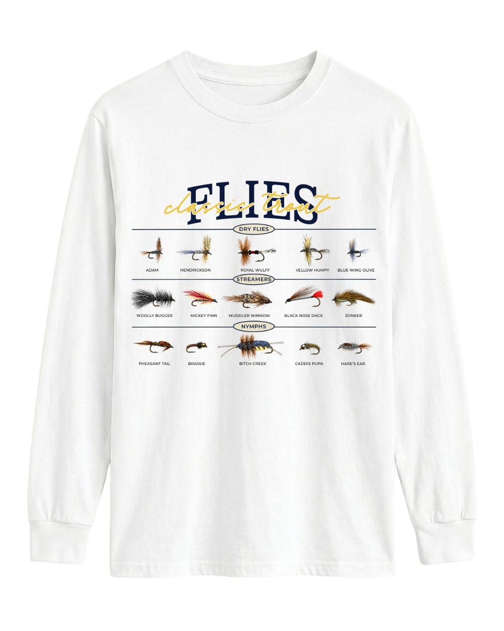 Classic Trout Flies Guide Long-sleeve