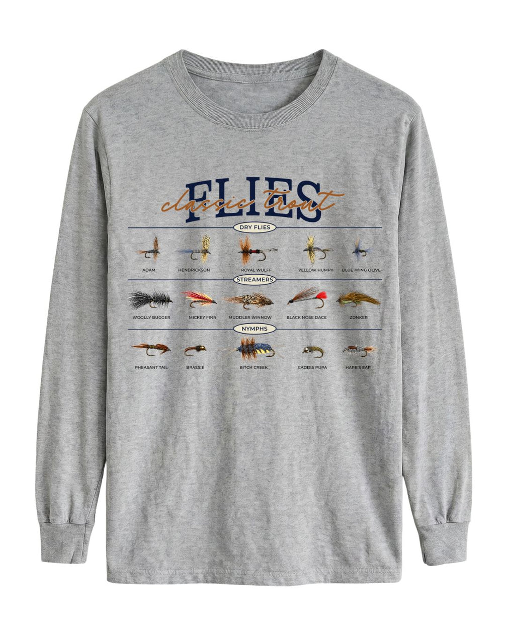 Classic Trout Flies Guide Long-sleeve
