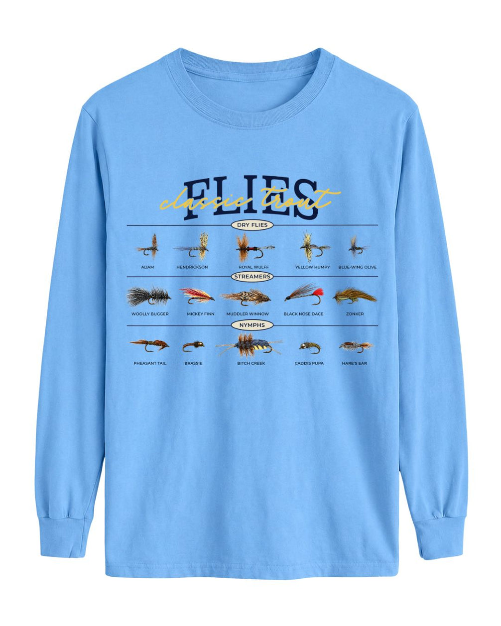 Classic Trout Flies Guide Long-sleeve