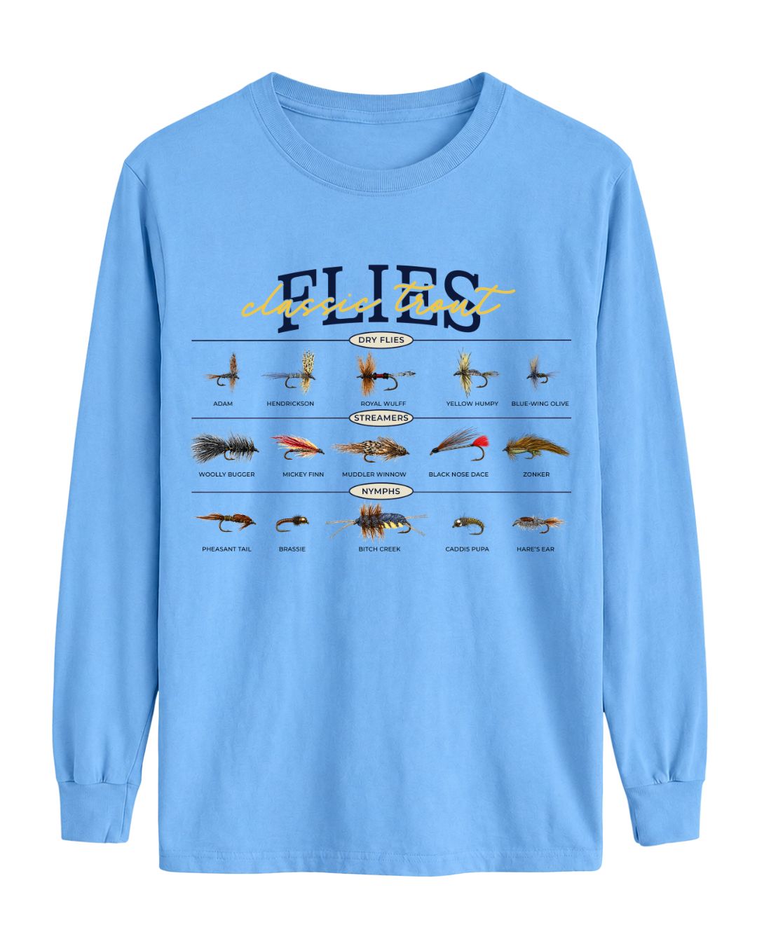 Classic Trout Flies Guide Long-sleeve