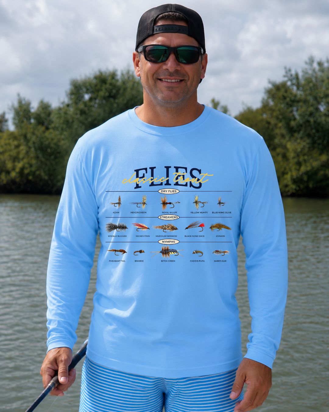 Classic Trout Flies Guide Long-sleeve