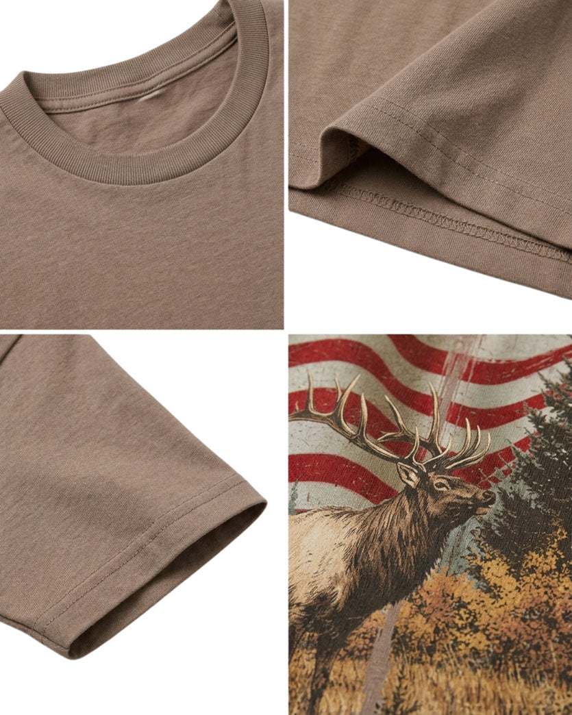 250 Years Of USA With Elk T-shirt