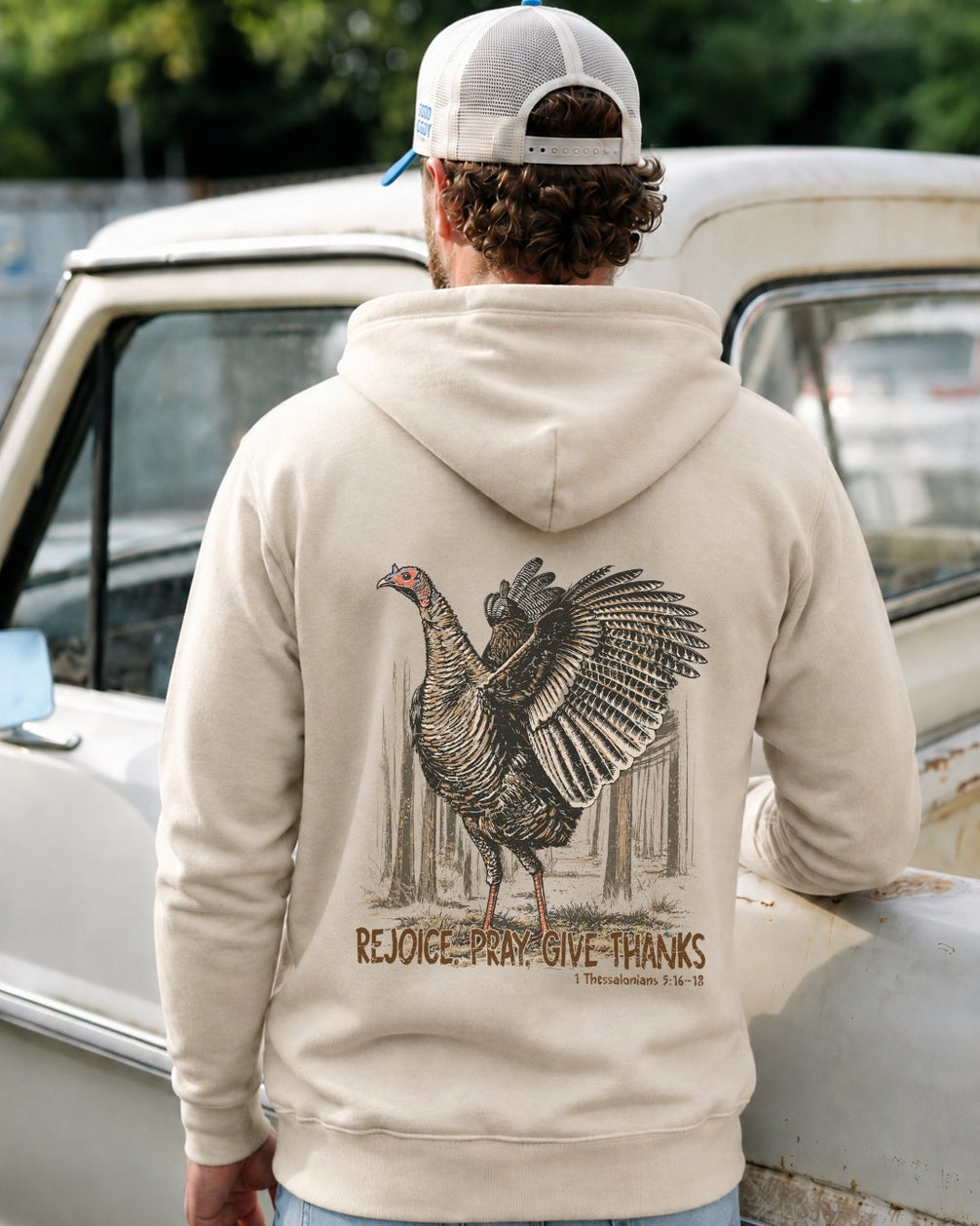 Rejoice, Pray, Give Thanks Hoodie
