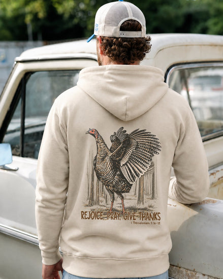 Rejoice, Pray, Give Thanks Hoodie