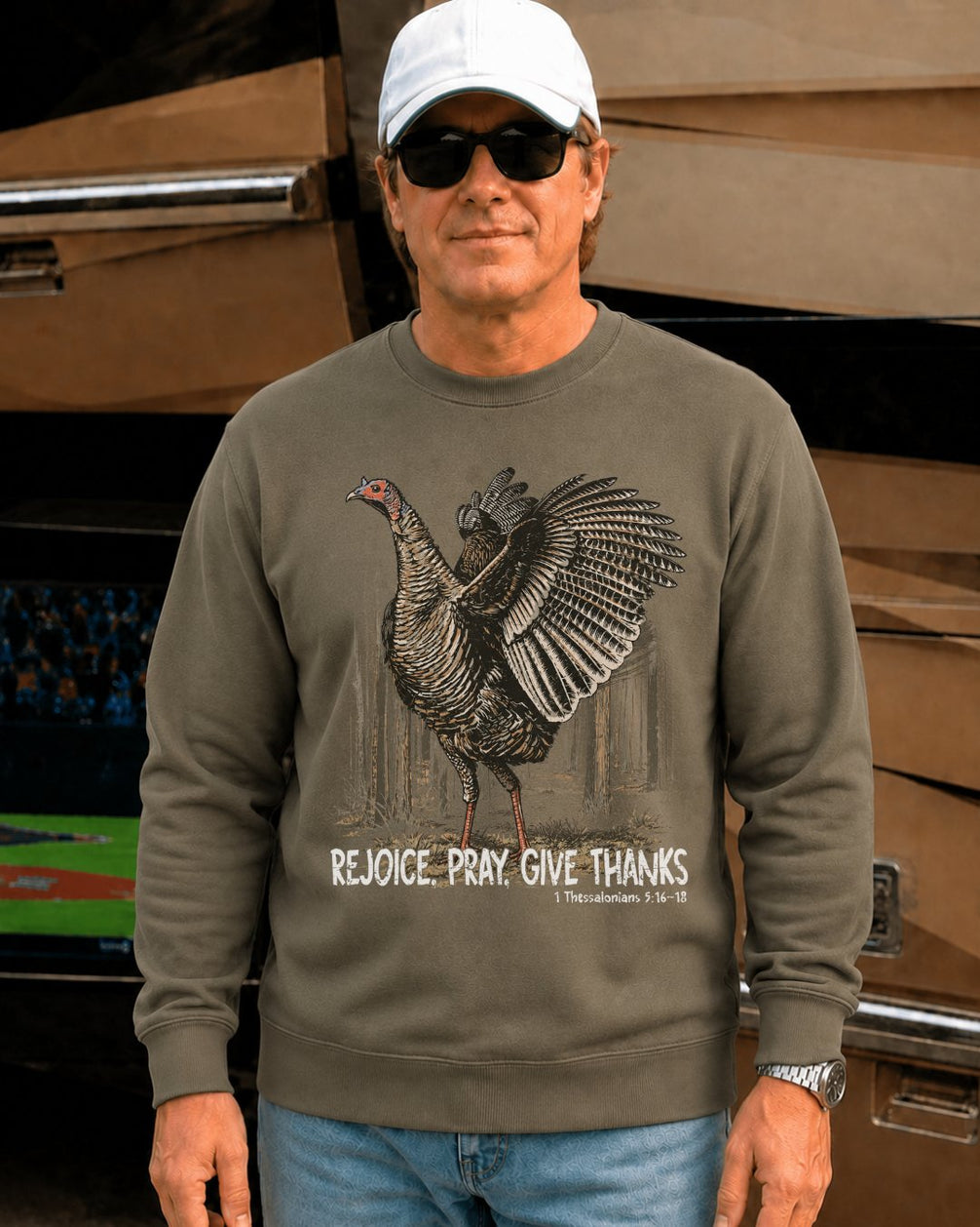 Rejoice, Pray, Give Thanks Sweatshirt