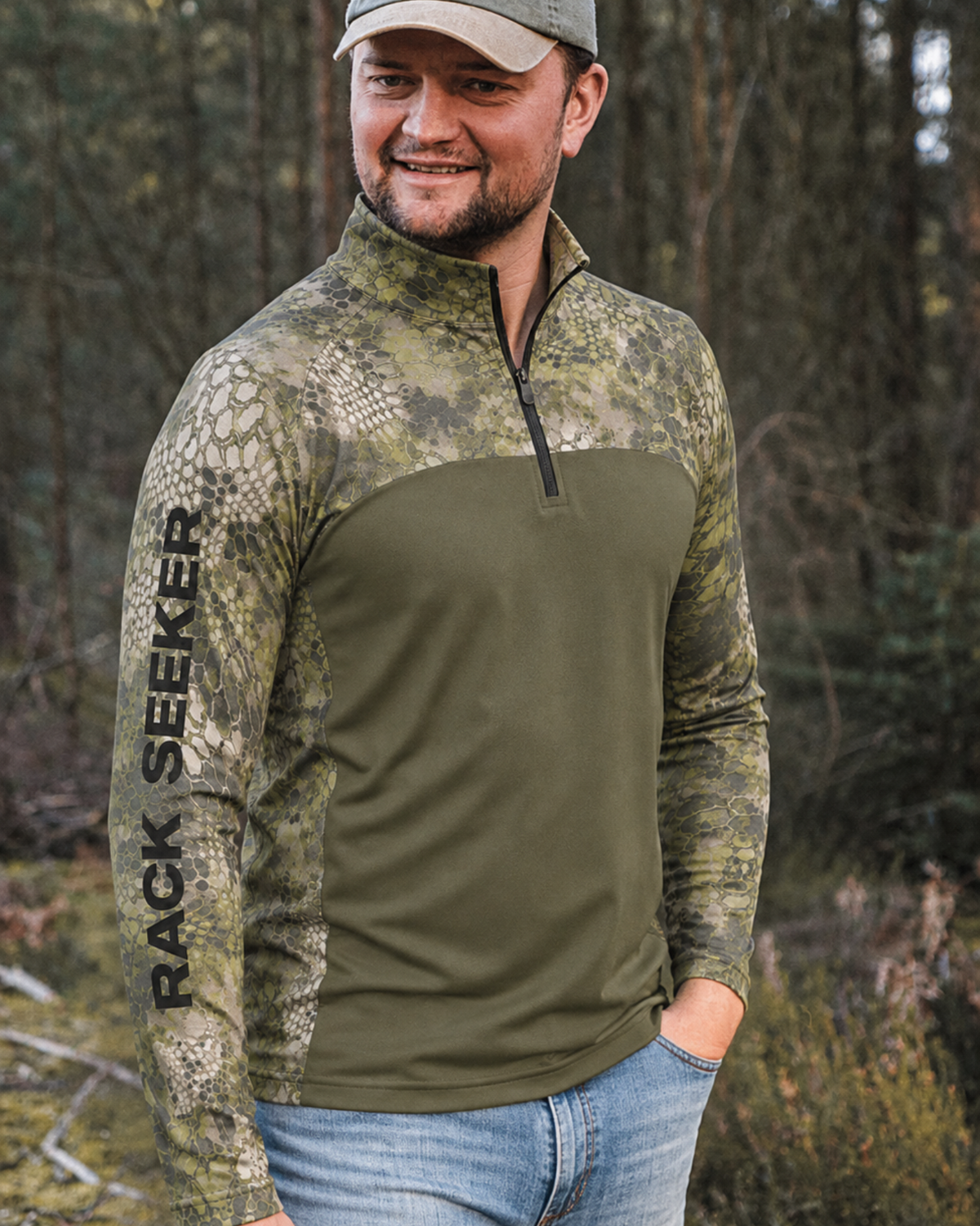 Long-Sleeve lifestyle - Rack Seeker Camo Layering Series