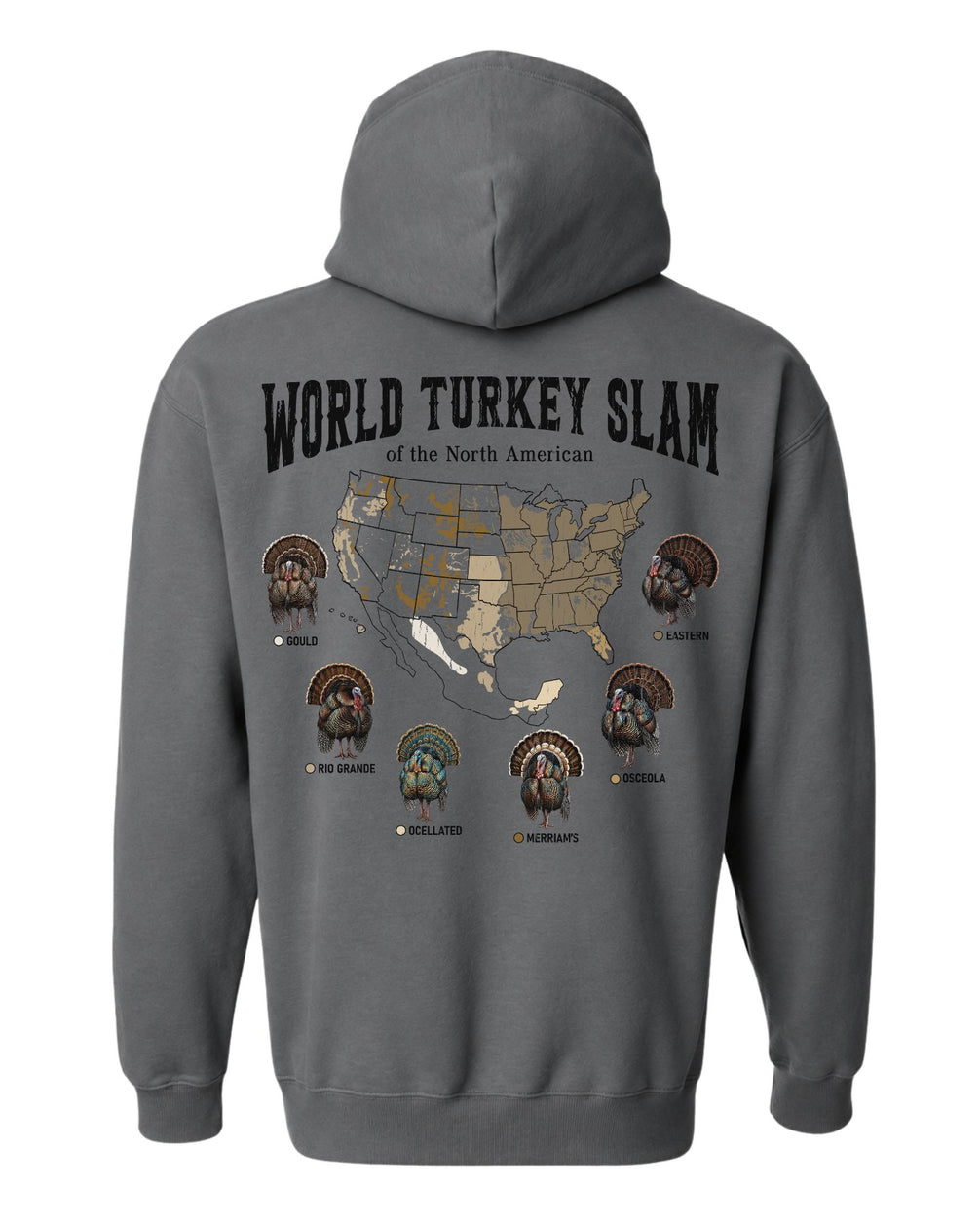 World Turkey Slam Subspecies Map Hoodie