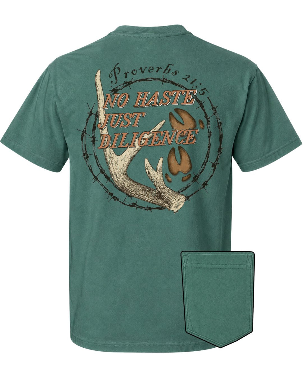 No Haste, Just Diligence POCKET Tee